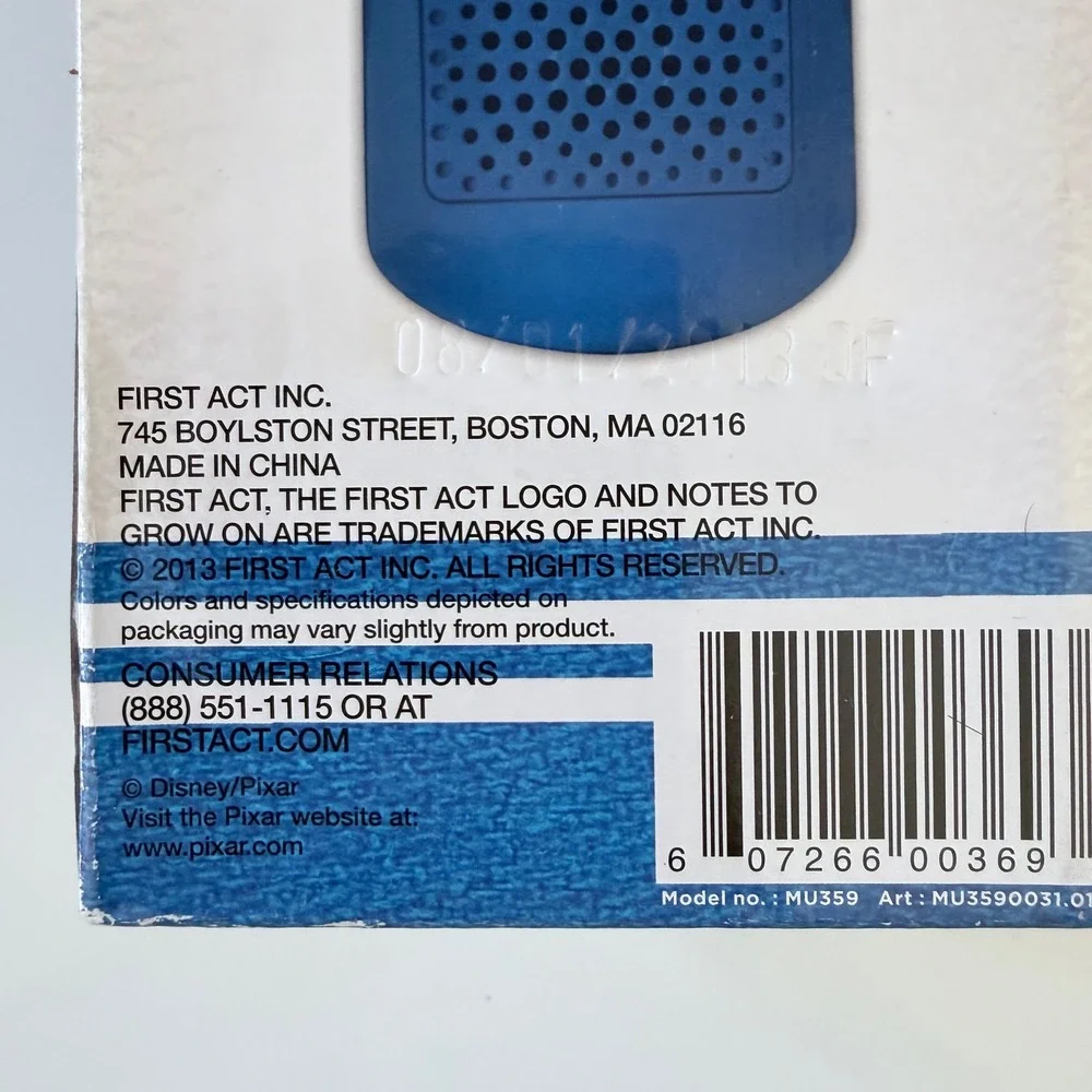 First Act Disney Pixar Monsters University Microphone Blue Toy MU359 New Box